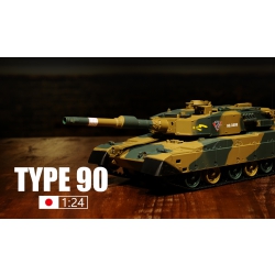 Czołg zdalnie sterowany ASG/IR/dźwięk 1:24 JAPAN TYPE 90 RTR 2.4Ghz - Heng Long 3808